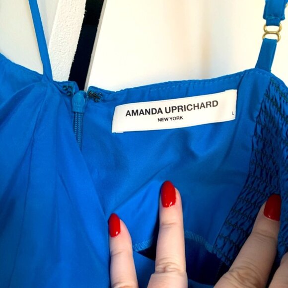 NWOT Amanda Uprichard Channing Gown- Electric Teal - Picture 4 of 6